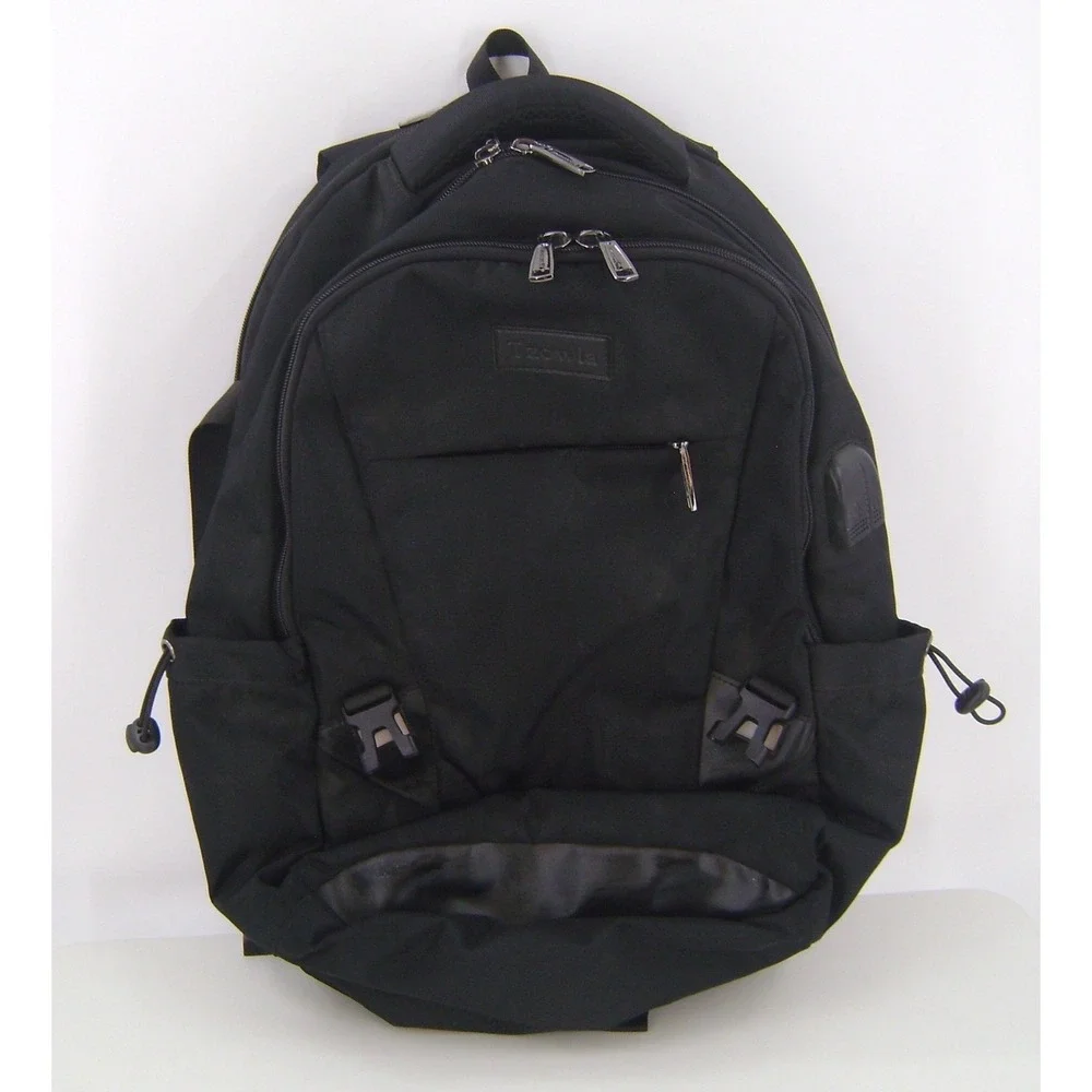 Tzowla Business Laptop Backpack Black Travel School Bag with USB Charging Port